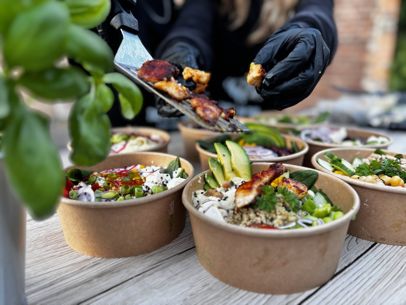 Frische Bowls mit Halloumi und Avocado Bowls-Catering Langen